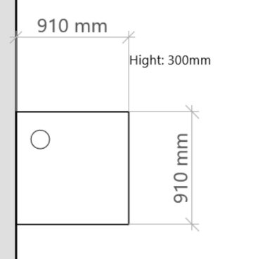 Podstavek Kvadrat - Orjaški - 20 cm