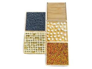 Komplet 5 senzoričnih kvadratnih plošč.