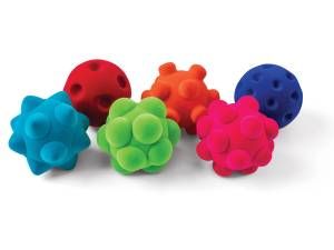 Senzorični mehurčki - komplet 8 srednje velikih žogic